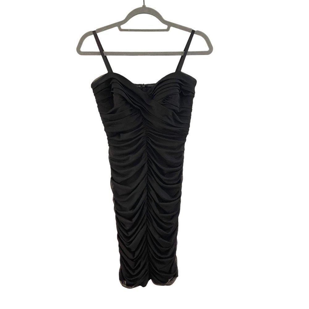 Tadashi Shoji Size PXS Ruched Strapless Mini Dress LBD Bodycon